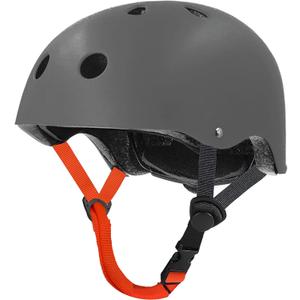 Skateboard Helmet Impact Resistance Ventilation for Youth & Adults (Medium, Gray)