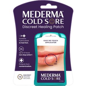 Mederma Cold Sore Discreet Patch - Hydrocolloid Gel, Relieves Redness & Swelling, Conceals Cold Sores