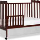Dream On Me Convertible Crib Toddler Guard Rail in Espresso, Converts Cribs to Toddler Beds, Solid Wood Construction, 1 Count