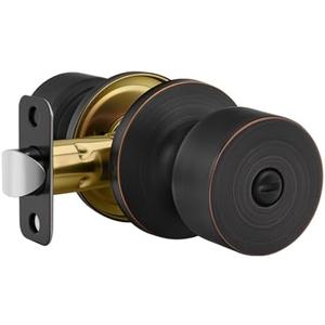Goldenwarm Oil Rubbed Bronze Door Knobs Interior, Privacy Door Knob Bronze Door Knobs Interior Bulk Privacy Door Knobs for Bedroom Bathroom (1 Pack)