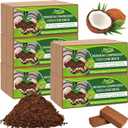 ZeeDix 10 Pack Premium Coco Coir Brick, Organic Compressed Coconut Coir Bricks Seed Starter Potting Soil for Plants, Coconut Fiber Substrate with Low EC & pH Balance for Gardening Flower Herbs