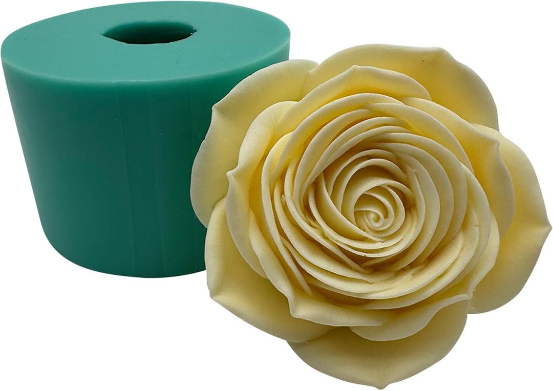 3D Epoxy Resin Flower Mold Handcrafted Soap Candle Wax Silicone Molds Chocolate Mousse Cake Mold Decorated Aroma Gypsum Polymer Craft Mould