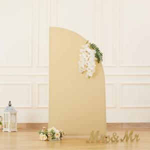 Champagne Half Moon Arch Covers Wedding Arch Backdrop Cover for Weddings Birthday Parties Baby Showers Events 6ft Champagne Half Arch Fabric Cover Set