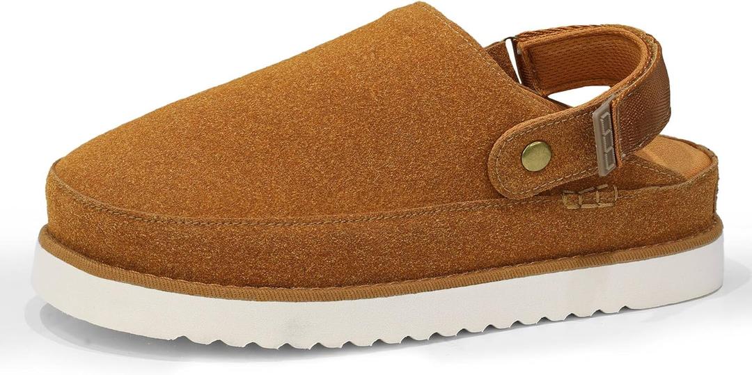 Women's Clogs Slip-On Mules Slippers with Adjustable Strap Non-Slip Sole Memory Foam Comfortable Women Platform Clog (8)