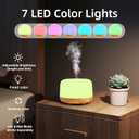Aromatherapy Essential Oil Home Diffuser with Remote Control, 300ML Large Room Cool Mist Air Humidifier, 8 Hours Quiet Operation, Timer, 7 Colors LED Night NightSuitable Home,Yoga. (Yellow Wood Grain)