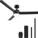 VONLUCE Ceiling Fans with Lights, 52 Inch Ceiling Fan with Remote, 6-Speeds Noiseless Reversible DC Motor, 3CCT, Low Profile Ceiling Fan for Farmhouse Bedroom Patio, Black