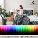 Spirit Linen 5 pcs Twin Comforter Set - Cozy Deep Sleep Microfiber Bedding Comforter Sets with Foliage Designed - Twin Bedding Sets with Pillow Shams (Hunter, Twin)