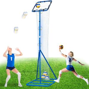 Winthai Volleyball Setter Training Net, Volleyball Training Equipment with 3 Angle and 8-10FT Height Adjustments Serve Trainer for Serving, Spiking & Setting Drills Indoor Outdoor Practice Target Net