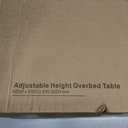 Overbed Beside Table,Bed Desk,Hospital Bedside Table,Pneumatic Mobile Laptop Computer Standing Desk Cart with Tray (Natural)