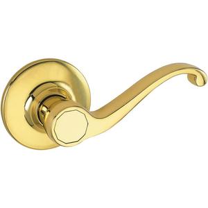 Design House Scroll Dummy Door Lever, Polished Brass, 6.375 in x 1.88 in x 2.625 in, 775338