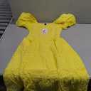 PRETTYGARDEN Summer Dresses for Women 2026 Eyelet Square Neck Puff Sleeve Smocked Wedding Guest Maxi Dress with Pockets S