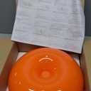 Orange Bedside Lamp for Bedroom Nightstand, Retro Mushroom Table Lamp with 3 Lighting Color and 10 Brightness Level, Desk Lamp for Reading Room/Office/Dorm(W11'' x H7.67'', USB Powered)