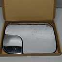 Passenger Right Side Rear View Mirror Glass W/Backing Plate Heated Compatible With 2005 2006 2007 2008 2009 Dodge Ram 1500 2500 3500 Pickup 5161010AA CH1325121