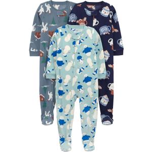 Simple Joys by Carter's baby-boys Loose-Fit Flame Resistant Fleece Footed Pajamas
