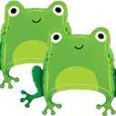 Set of 2 Green Frog 28" Foil Party Balloons