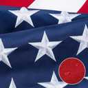 American Flag 3x5 Ft for Outside, Heavy Duty Nylon US Flag for Outdoor High Wind, All Weather Fade Resistant Waterproof USA Flags with Embroidered Stars, Grommets, Patriotic Display of Allegiance