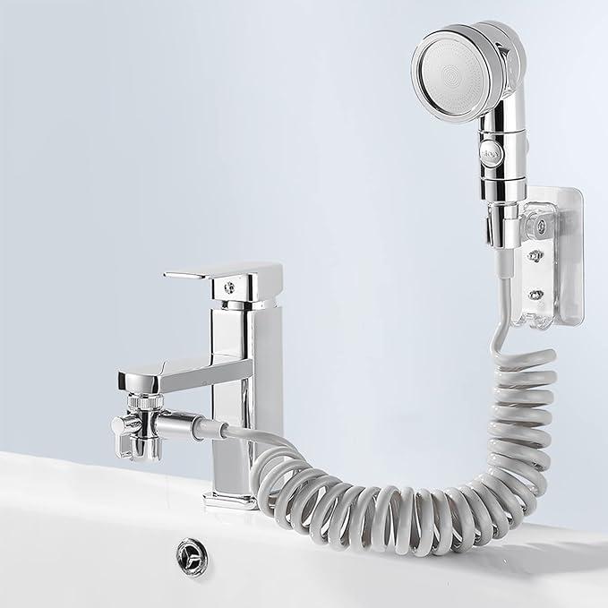 Basin Handheld Shower Set Sprayer Hose Rinser Attachment Basin Handheld Shower Set Three Modes Shower Suitable for Shampooing
