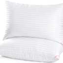 EIUE Hotel Collection Bed Pillows for Sleeping 2 Pack Queen SizePillows for Side and Back Sleepers,Super Soft Down Alternative Microfiber Filled Pillows,20 x 30 Inches (White)