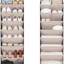 STORAGEIDEAS 1 Pack Shoe Organizer with 6 Extra Large Pockets and 4 Large Pocket, Over the Door Sturdy Closet Storage Rack, Hanging Shoe Organizer for Shoes, Sneakers, Beige