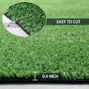 FREADEM Artificial Grass Rug, 4' x 6' Artificial Turf Fake Faux Grass Mat with Drainage Holes, Indoor Outdoor Synthetic Turfs for Garden Lawn Landscape Entryway Balcony Decoration
