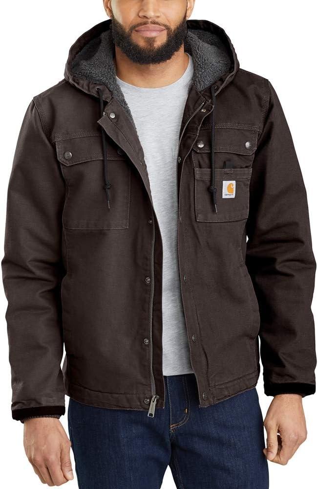 Carhartt Men's 103826 Bartlett Jacket - Sherpa Lined (Large, Dark Brown)