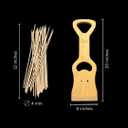 Premium Wood Grill Scraper - Wooden BBQ Grill Scraper, Barbecue Cleaner Tool, Enjoy Safe & Bristle Free Barbecue for Outdoor Grill |Includes 12" Bamboo Skewers (100 Pcs)