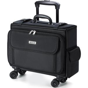 Rolling Laptop Bag 15.6 Inch Water Resistant Rolling Laptop Briefcase on Wheels Computer Bag Laptop Case for Work Travel Business Men Women, Black,New