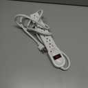Amazon Basics Surge Protector Power Strip, 6-Outlet, 790 Joules, LED Indicator, 6ft Extension Cord, White (1 Pack)
