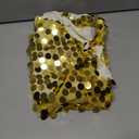 SaitiMade 5 FT Bling Arch Backdrop Cover, Gold Sequin Wedding Arch Stand Cover, Round Top Fitted Chiara Backdrop Cover for Birthday Party Ceremony Baby Shower Banquet Decoration