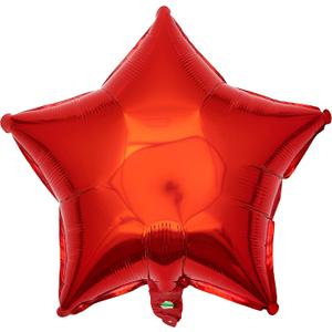 Red Star Shape Foil Balloon, 10pcs Big Mylar Helium Balloons for Birthday Party Wedding Party Decoration 18 Inch