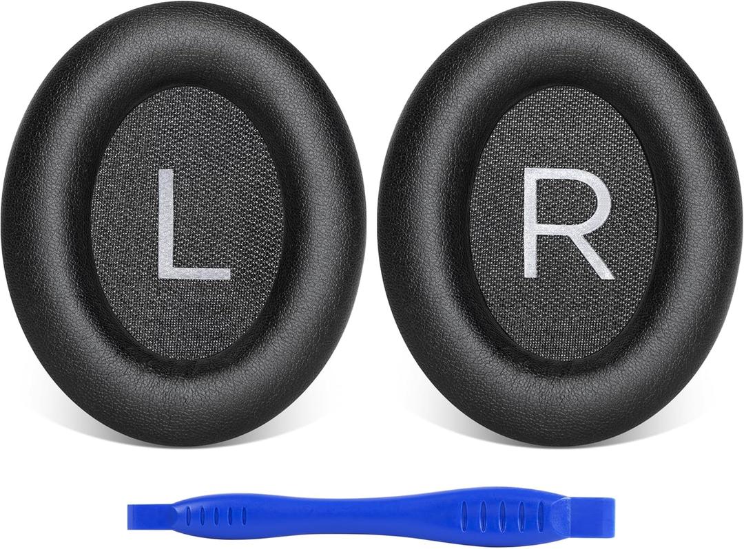 Link Dream Ear Pads for Bose QuietComfort 45 Headphone Replacement Soft Protein Leather Memory Foam Earpads Ear Cushions Cover Soft & Comfortable, Noise Isolation, Easy to Install (QC45 Black)