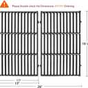 Hongso 19.5" Grill Grates for Weber Genesis E-310, Genesis 300 Grill Grates for Genesis E310 E320 E330 S310 S320 S330 EP310 EP320 EP330 Gas Models, Replacement Parts for Weber 7524 7528, Cast Iron