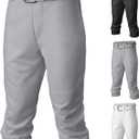 Easton Boy's PRO+ Baseball Pants | Youth Sizes | Full Length | Elastic Bottom | Multiple Colors (Gray, M)