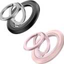 SYNCWIRE Magnetic Phone Ring Holder for MagSafe [2 Pack], 360 Rotation Dual Sided Magnet Grip Cell Phone Ring Stand Finger Kickstand Compatible with iPhone 17 16 15 14 13 12 Pro Max fits MagSafe