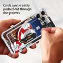 Basketball Shoes Clear Case Compatible with iPhone 14 Pro Max Case for Boys with Card Holder, Soft Off Silicone Cool Classic Sneakers Shockproof Card Slots White Cover