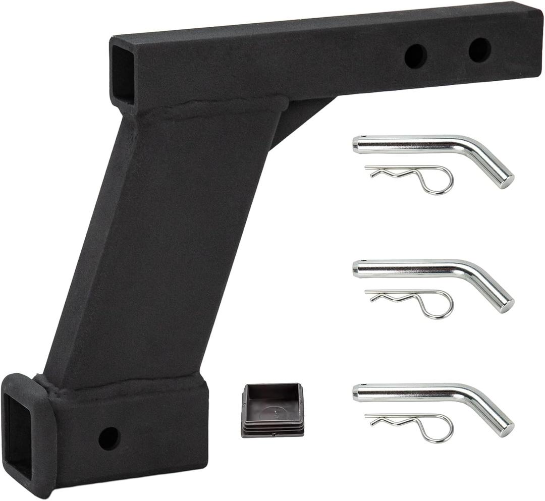 10-Inch Hitch Receiver Extension Riser Fits for 2 Inch Hitch Riser, 10000lbs Trailer Hitch Riser for 2-Inch Receiver, Trailer Receiver Hitch Riser Extender Adapter