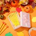 Maitys 48 Pcs Fall Pumpkin Sticky Notes and Pens Set Thanksgiving Pumpkin Self Stick Note Pads Ballpoint Pens Classroom Gifts Fall Party Favors for Autumn School Halloween Office Supplies(Colorful)