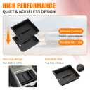 8PCS Center Console Organizer Tray for 2025 2026 Tesla Model Y Juniper Accessories, Under Seat Storage Armrest Hidden Storage Box Cup Holder Charger Pad for Tesla Model Y Juniper