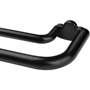 Double Curtain Rods 32 to 58 Inches, HOTOZON Blackout Double Curtain Rods for Windows 20 to 54 Inches (1.6-4.5 ft), 6/8 Inches Wrap Around Room Darkening Telescoping Drapery Rod, Black