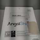 Angol Shiold Elongated Marble Toilet Seat with Zinc Alloy Hinges, Easy to Install and Clean, Anti-pinch (Gray) (Elongated-18.5)