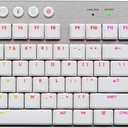 Logitech G915 X Lightspeed Wireless Mechanical Gaming Keyboard, Double-Shot PBT Keycaps, Fully Programmable Keys, RGB Backlit Mac/PC Gaming Keyboards, Aluminum Finish, GL Tactile Switches, White