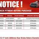 HUSCH Brake Kit Ceramic Brake Pads and Brake Rotors Fit for Lexus RX350