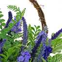 National Tree Company Artificial Hanging Wall Basket, Wicker Base, Decorated with Astilbe Flowers, Ferns, Leafy Greens, Spring Collection, 20 Inches