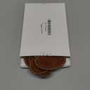 40 Pcs PU Leather Hat Patches Blank Leatherette with Adhesive for Laser Engraving Supplies Custom Fabric Repair Sew 3 x 2 Inches (Brown, Oval)