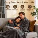 Cordless Portable Heated Blanket Battery Operated, 20000mAh Battery Rechargeable Heated Blanket with 3 Heating Levels, 70"x40" USB Wearable Electric Blankets for Camping, Home, Office, Car