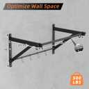 Adjustable Depth Wall Mounted Pull Up Bar 500LB Heavy Duty