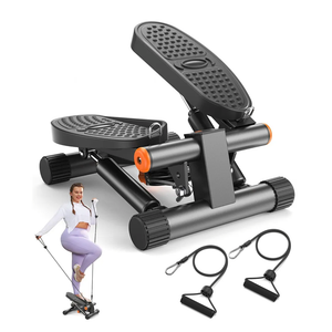Niceday Steppers for Exercise, Mini Stair Stepper with Resistance Bands at Home Workout Equipment with 300LBS Loading Capacity, Hydraulic Fitness Stepper with LCD Monitor