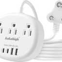 South Africa Plug Adapter, Type M Adapter for South Africa with 3 American Outlets 4 USB Ports (2 USB-C) Total 24W, Type M Plug Converter for USA to South Africa Botswana Namibia Nepal Bhutan