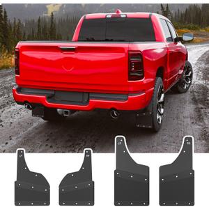 Splash Guard Compatible with 2019-2024 Dodge Ram 1500 Mud Flap Front and Rear Mudguard No TRX Rebel Classic Replacement for 2019-2024 Dodge Ram 1500 Accessories