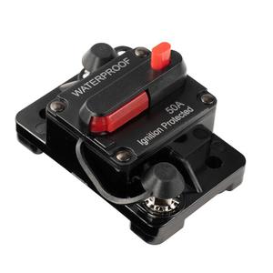 Tangaburu 50 Amp Circuit Breaker with Manual Reset, 12V - 48V DC Waterproof Inline Fuse Inverter for Boat Marine RV Yacht Battery Truck Solar